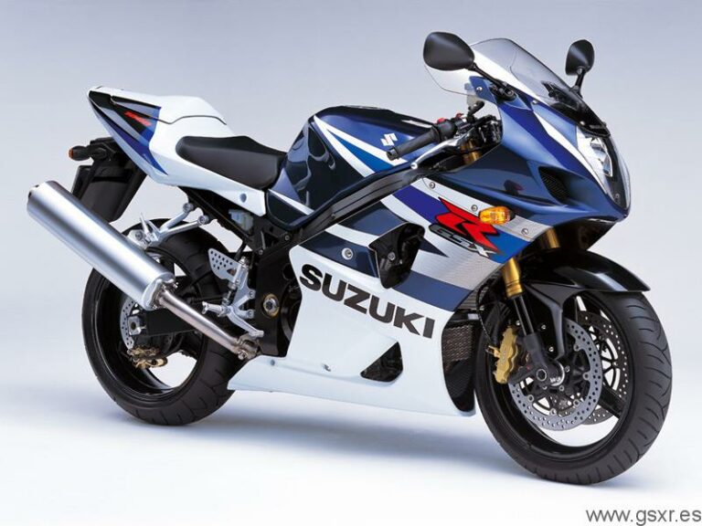 2004 Suzuki GSX-R 1000 K4 azul y blanco