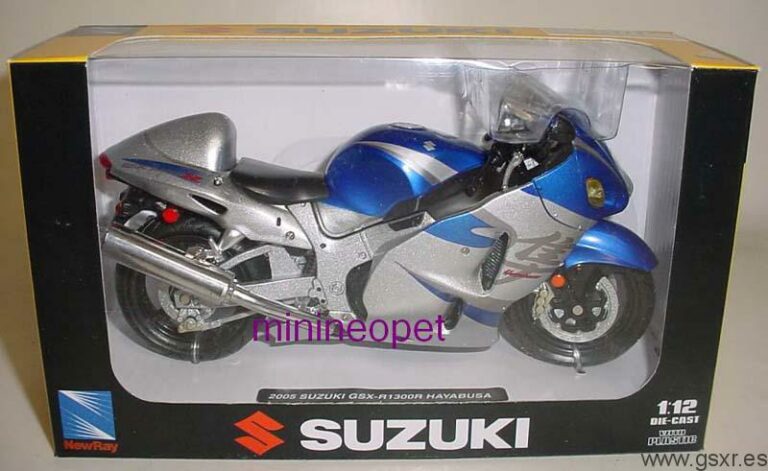 moto miniatura 2005 suzuki gsxr 1300 hayabusa blue