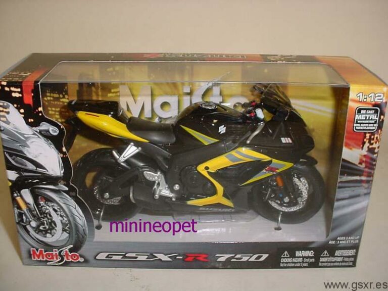 moto miniatura 2006 suzuki gsxr 750 black yellow