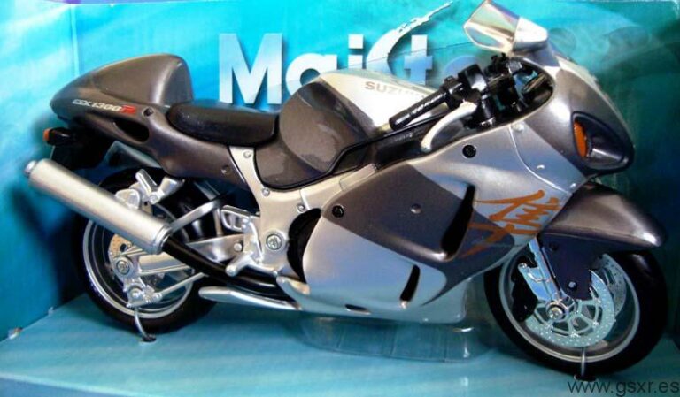 moto miniatura suzuki gsxr 1300 hayabusa 2005 maisto gris