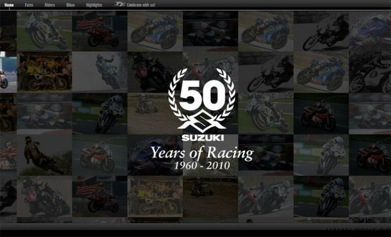 web suzuki motorcycles GB 50 years international racing
