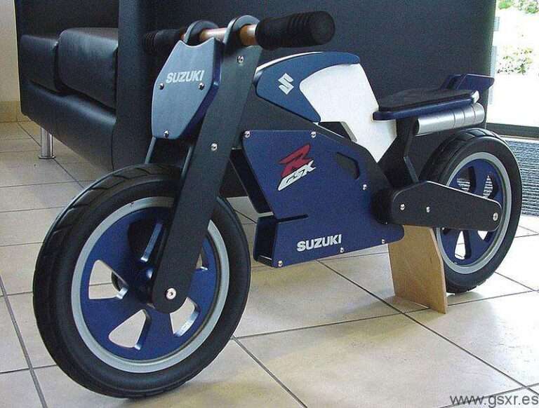 Suzuki GSXR bicicleta Kiddimoto madera para niños